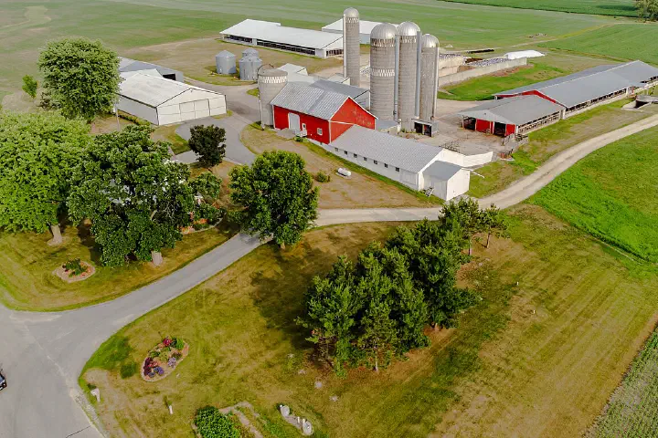 A dairy farm near Bangor, Wisconsin.