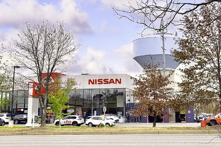 A Nissan car dealership in California, Maryland.