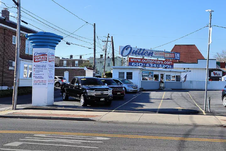 The used car lot at Outten Chevrolet, at 19th and Tilghman streets.