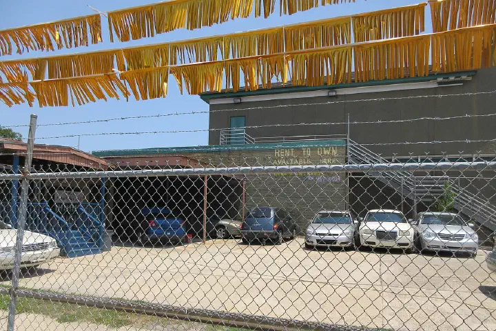 A used car lot in Mid-City New Orleans.