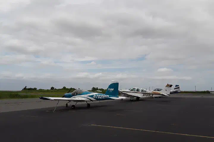 Planes on the tarmac at Tangier Airport.