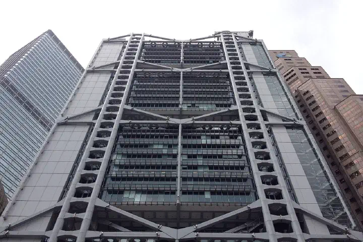 The HSBC Main Building in Central, Hong Kong.
