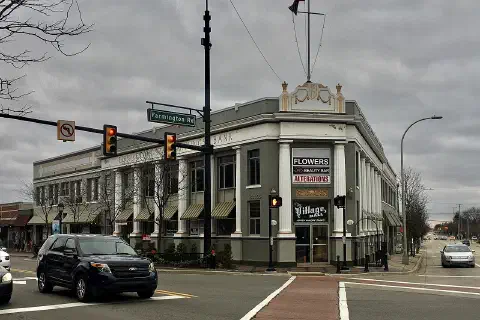 The former Farmington State Savings Bank building in Farmington, Michigan, December 2020.