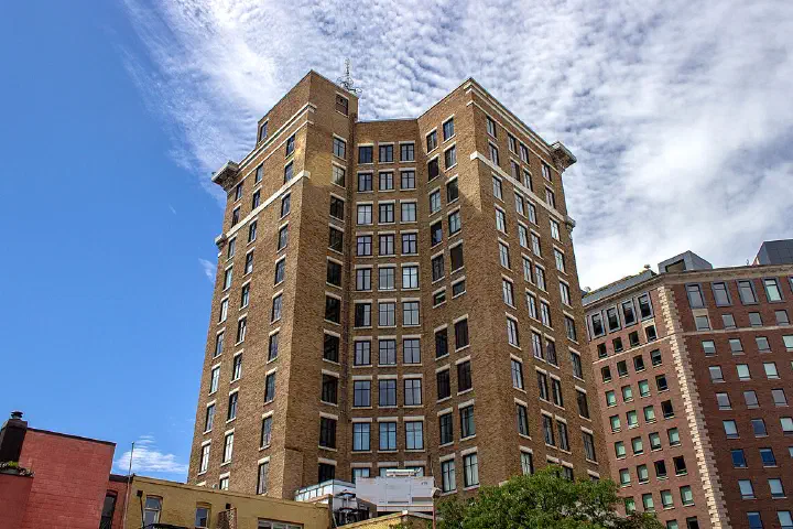 A 13-story building, built in 1915, at 60 Monroe Center Street NW in Grand Rapids, Michigan.
