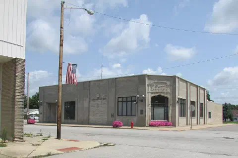 The business district of Royal Center, Indiana.