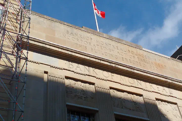 The former Bank of Montreal building, seen from Sparks Street in Ottawa.