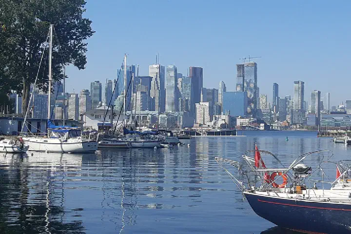 The Toronto skyline, seen from the islands.
