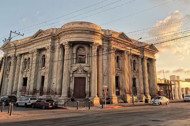 The former bank building in Guaymas, Sonora, Mexico.
