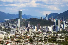 Horizonte de rascacielos de Monterrey, Mexico