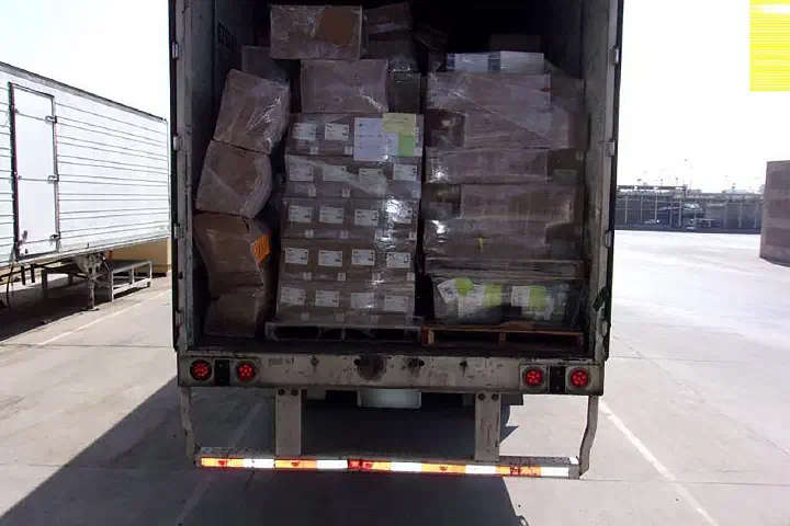 U.S. Customs and Border Protection officers at the Otay Mesa commercial facility in San Diego, after a seizure of more than 3,100 pounds of methamphetamine.
