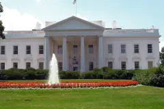 The north façade of the White House.