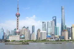 Shanghai's Pudong skyline seen from the Bund