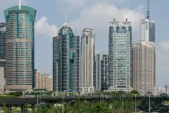 Office towers in Lujiazui, Shanghai's financial district.