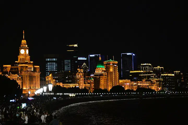 The Bund at night, Shanghai.