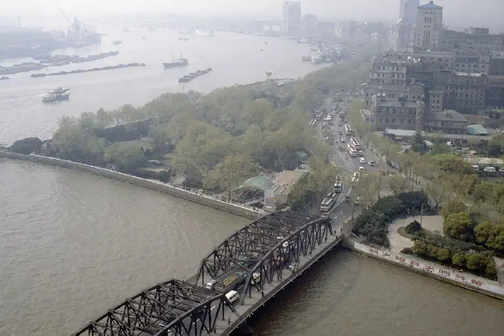 Shanghai: The Bund, view from north (Shanghai Daxia)
