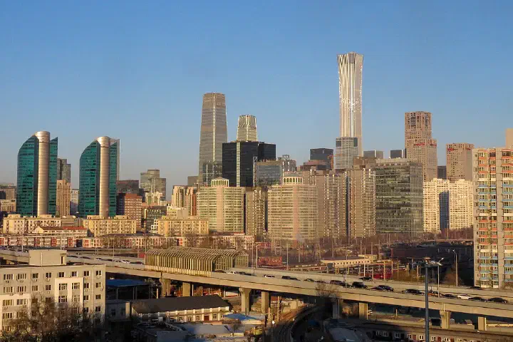Beijing's central business district at Dabeiyao.