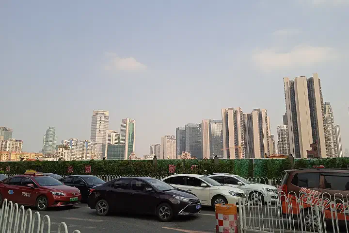 The Zhujiang New Town skyline on Xiancun Road, Tianhe District, Guangzhou.