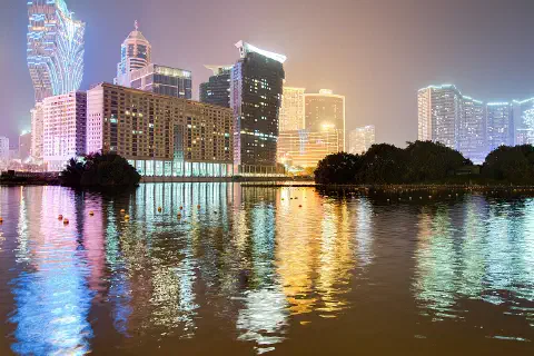 The Macau skyline.