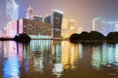 The Macau skyline.