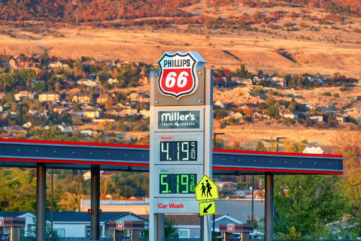 A Phillips 66 filling station.