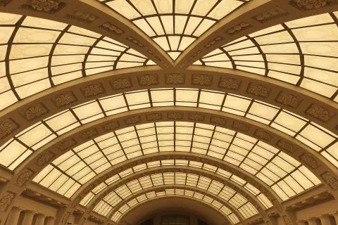 A department store atrium.