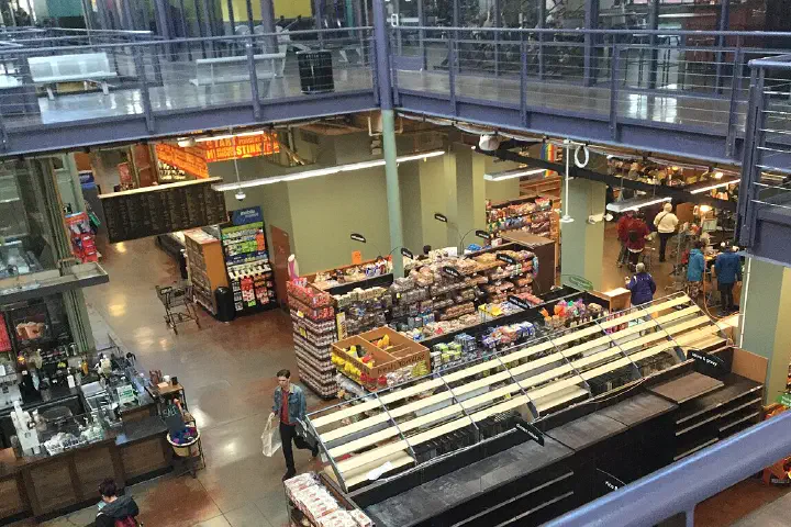 The central section of a store.