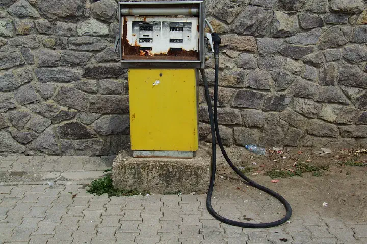 An old petrol pump in Gračanica, Kosovo.