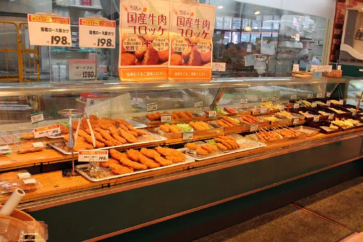 The interior of a supermarket in Japan.