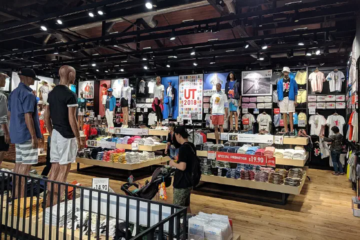A clothing store in downtown Boston.