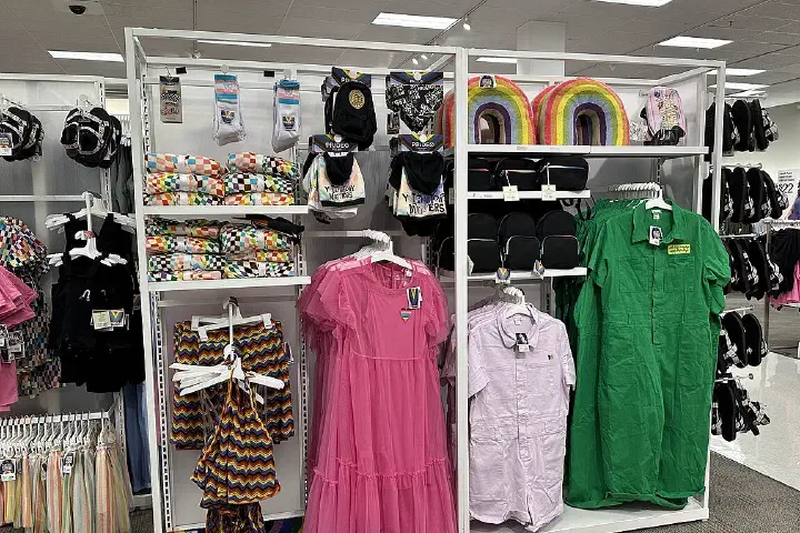 Pride merchandise at the Target in Dadeland Station, Florida, May 2023.