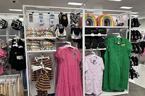 Pride merchandise at the Target in Dadeland Station, Florida, May 2023.