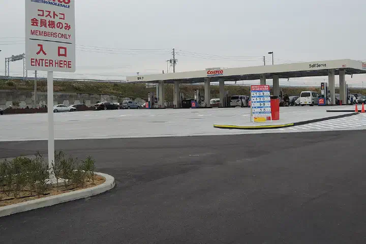 The Costco gas station at Chubu Airport.