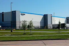 An Amazon fulfillment warehouse in Baton Rouge, Louisiana, April 2025.
