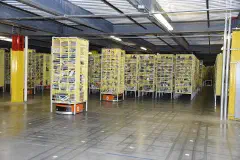 Governor Hogan tours the Amazon fulfillment center on Broening Highway in Baltimore.