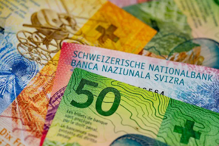 Swiss currency.