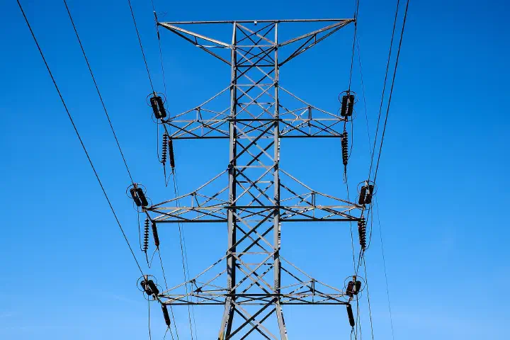 An electricity transmission tower in Tennessee.