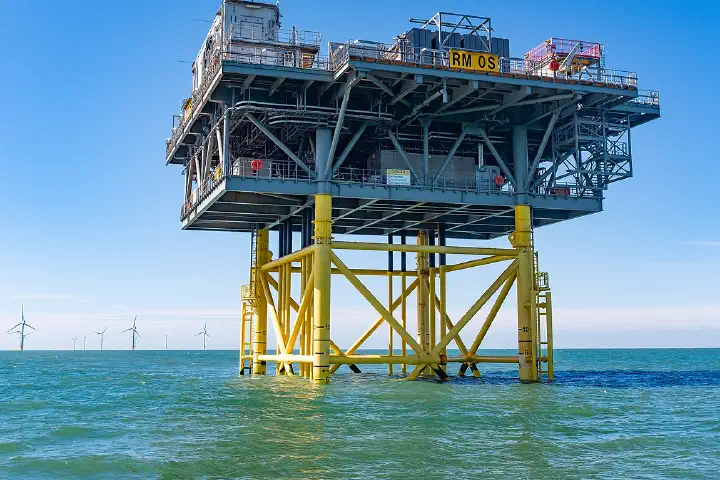 The Rampion Wind Farm offshore substation.