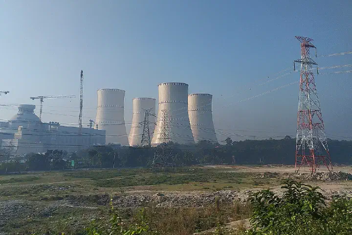 A cooling tower of the Rooppur nuclear power plant.