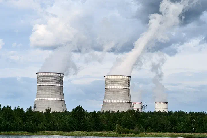 Cooling towers of the Kalinin nuclear power plant.