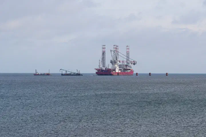 Construction of the second LNG terminal in Wilhelmshaven.