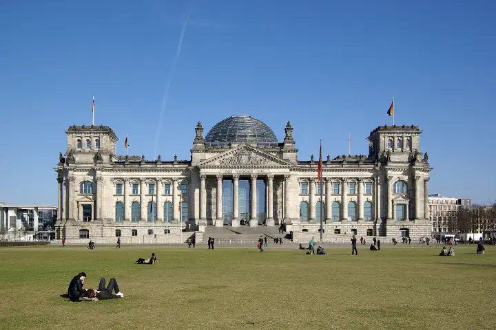 The Reichstag building, seat of the German Bundestag, Berlin.