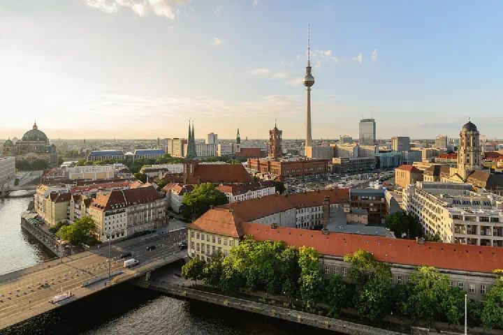 Central Berlin (Berlin-Mitte) seen from Fischerinsel.