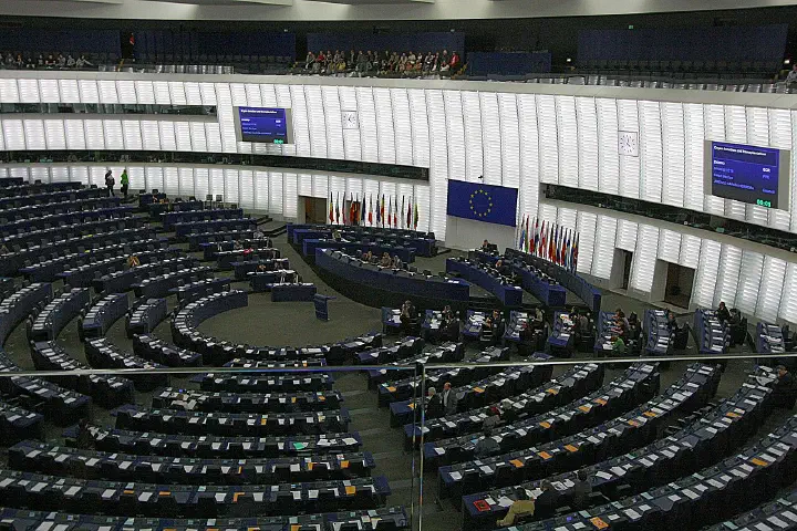 The European Parliament in debate.