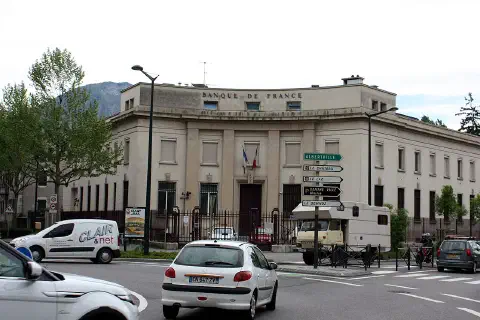The Banque de France building in Annecy.