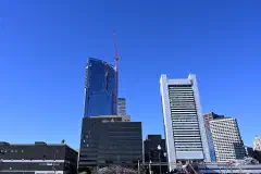 The Federal Reserve Bank of Boston building, beside South Station Tower