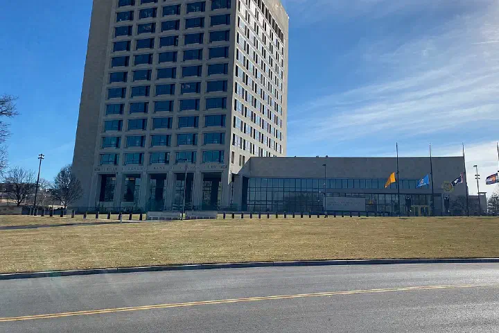 The exterior of the Federal Reserve building in Kansas City, Missouri.