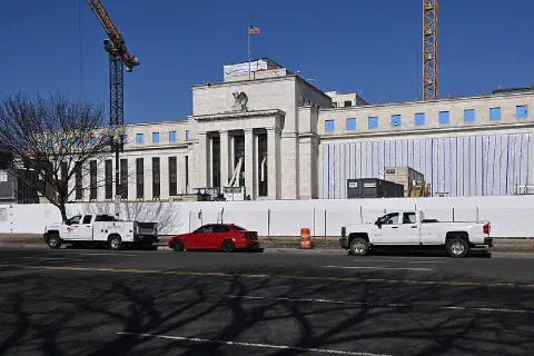 Ongoing construction at the Marriner S. Eccles Federal Reserve headquarters building.
