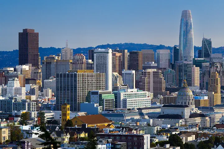 San Francisco's Financial District, seen from Buena Vista Park.