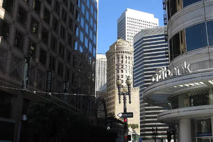 Montgomery Tower, part of the Post Montgomery Center complex and formerly the Pacific Telesis Tower.