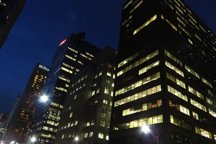 Toronto's Financial District, in the downtown core.